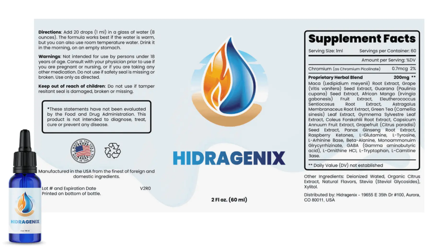 hidragenix-supplement-facts